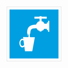 Знак D 02 "Питьевая вода", 150х150мм, пленка - Знаки безопасности
