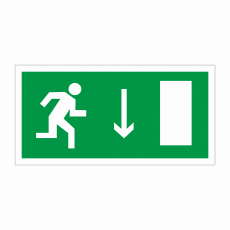 Е 09 Указатель двери эвакуационного выхода (правосторонний) - Знаки безопасности