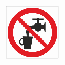 Знак P 05 "Запрещается использовать в качестве питьевой воды", 100х100мм, пленка - Знаки безопасности