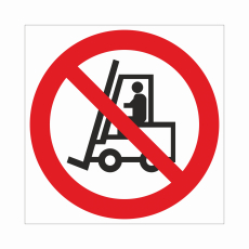 Знак P 07 "Запрещается движение средств напольного транспорта", 200х200мм, пленка - Знаки безопасности