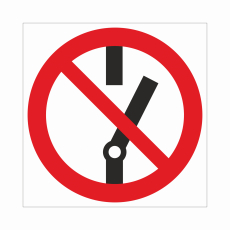 Знак P 10 "Не включать!", 250х250мм, пластик - Знаки безопасности