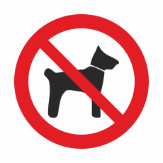 P 14 Запрещается вход (проход) с животными - Знаки безопасности