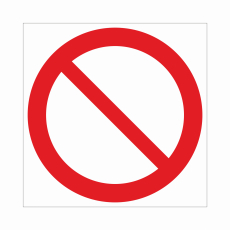Знак P 21 "Запрещение (прочие опасности или опасные действия)", 100х100мм, пленка - Знаки безопасности