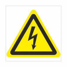 W 08 Опасность поражения электрическим током - Знаки безопасности