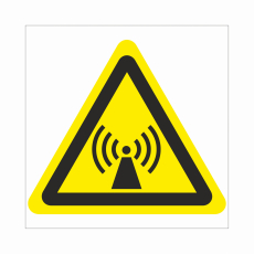 Знак W 12 "Внимание. Электромагнитное поле", 100х100мм, пленка - Знаки безопасности