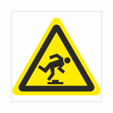 Знак W 14 "Осторожно. Малозаметное препятствие", 250х250мм, пластик - Знаки безопасности