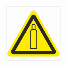 Знак W 19 "Газовый баллон", 200х200мм, металл - Знаки безопасности